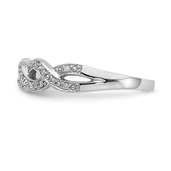 Buy Exclusive 14K White Gold Twisted Diamond Band Setting for 24 Stones-3
