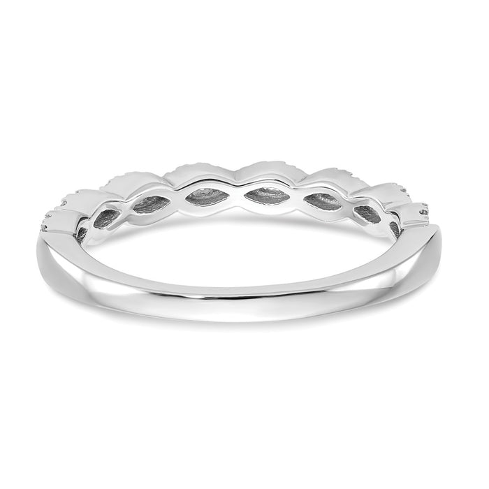 Exclusive 14K White Gold Twisted Diamond Band, 1/6 Carat - Stylish Value!-5