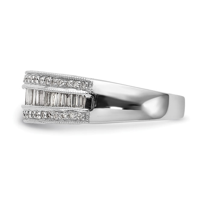 Exclusive 14K White Gold Eternity Band - 3/4 Carat Diamonds, Stylish Design-3