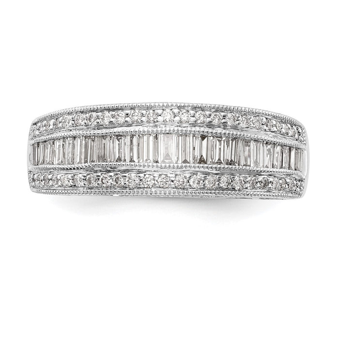 Exclusive 14K White Gold Eternity Band - 3/4 Carat Diamonds, Stylish Design-4