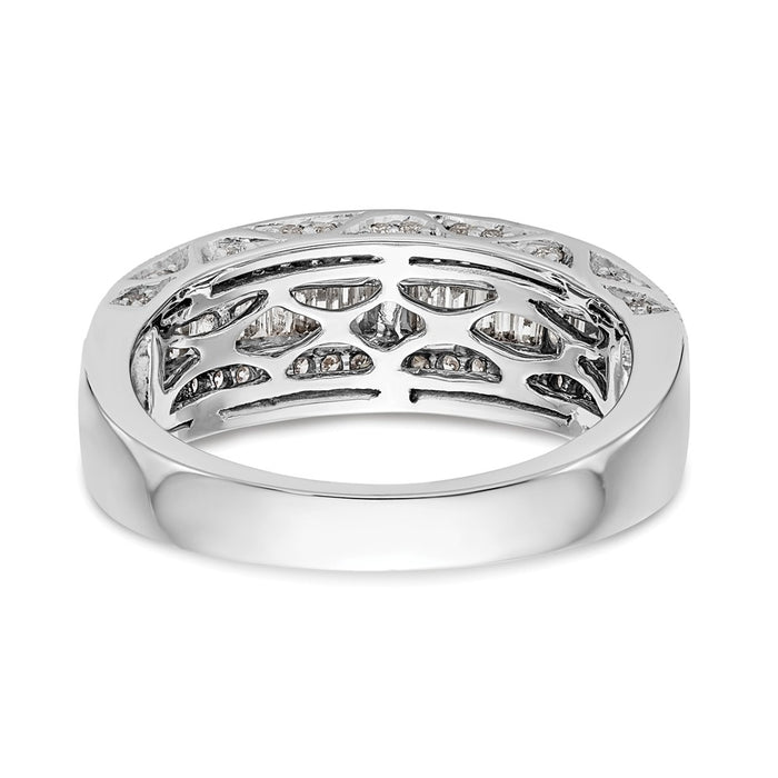 Exclusive 14K White Gold Eternity Band - 3/4 Carat Diamonds, Stylish Design-5