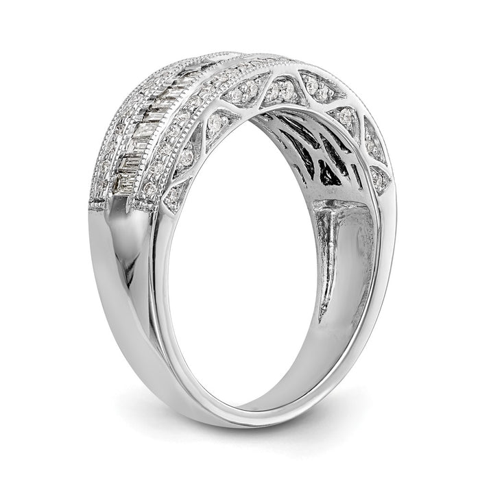Exclusive 14K White Gold Eternity Band - 3/4 Carat Diamonds, Stylish Design-6