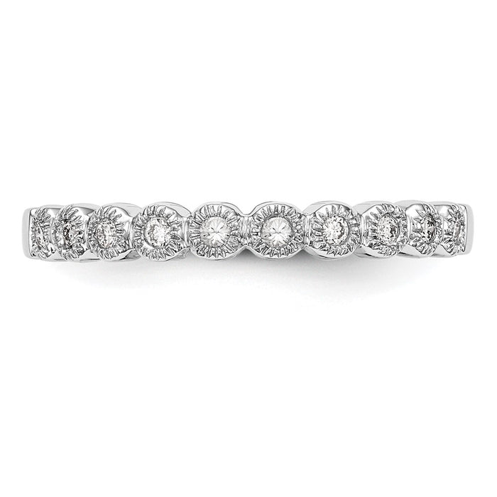Buy Designer 14K White Gold Diamond Band, 1/10 Carat Total Weight - Stylish Value!-4