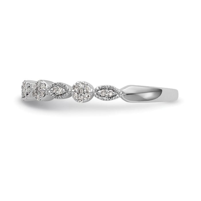 Buy 14K White Gold Wedding Band with 1/6 Carat Diamond - Stylish Value!-3