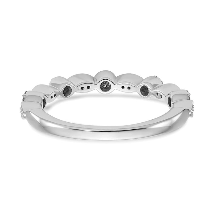 Buy 14K White Gold Wedding Band with 1/6 Carat Diamond - Stylish Value!-5