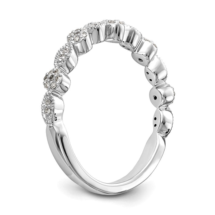 Buy 14K White Gold Wedding Band with 1/6 Carat Diamond - Stylish Value!-6