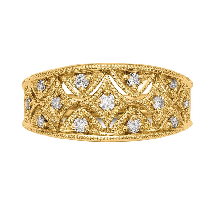 Buy 14K Vintage Diamond Eternity Band | 1/4 Carat Luxury Ring | Affordable Price-4
