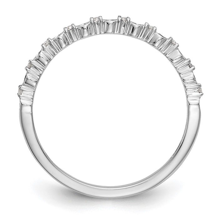 Buy Stylish 14K White Gold Complete Band with 1/10 Carat Diamonds-3