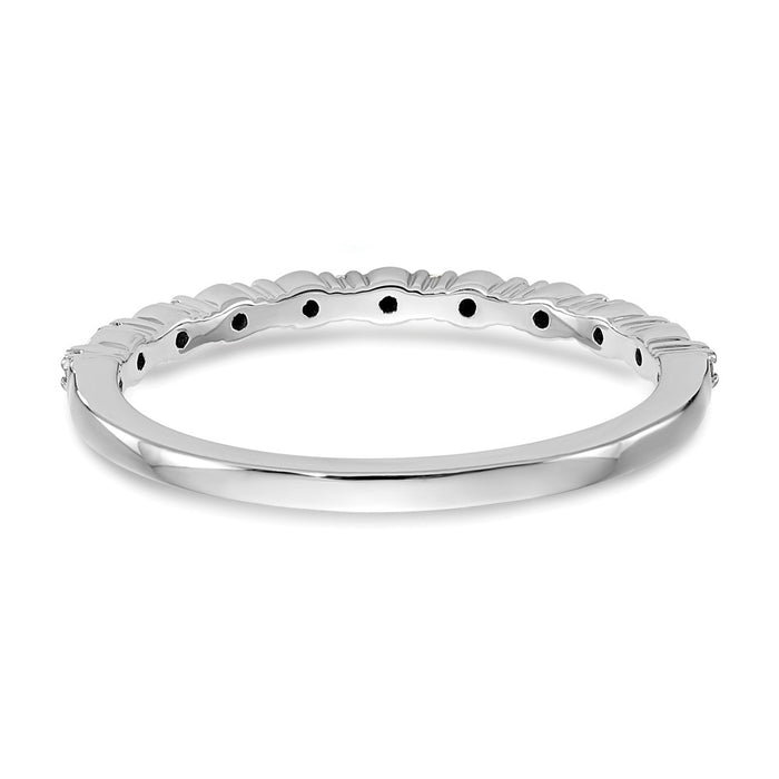 Buy Stylish 14K White Gold Eternity Band with 1/10 Carat Black & White Diamonds-5