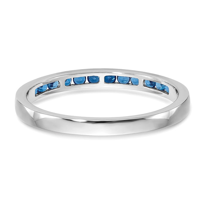 Buy Exclusive 14K White Gold Band with 1/4 Carat Blue Diamonds - Stylish Value!-7