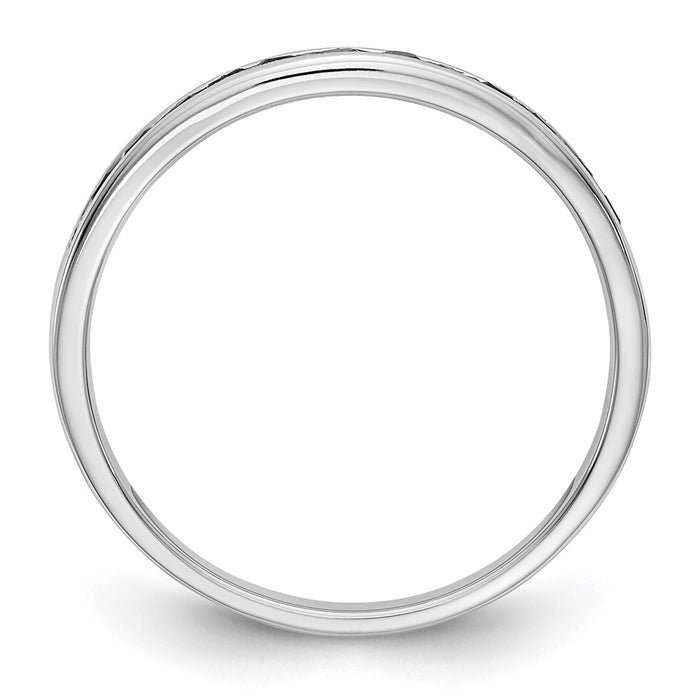 Buy Exclusive 14K White Gold Channel Set Band with 1/4 Carat Black Diamond - Luxury Value-3