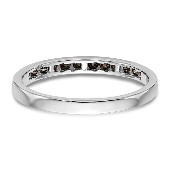 Buy Exclusive 14K White Gold Channel Set Band with 1/4 Carat Black Diamond - Luxury Value-6