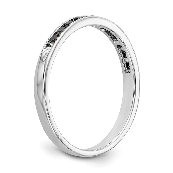 Buy Exclusive 14K White Gold Channel Set Band with 1/4 Carat Black Diamond - Luxury Value-7
