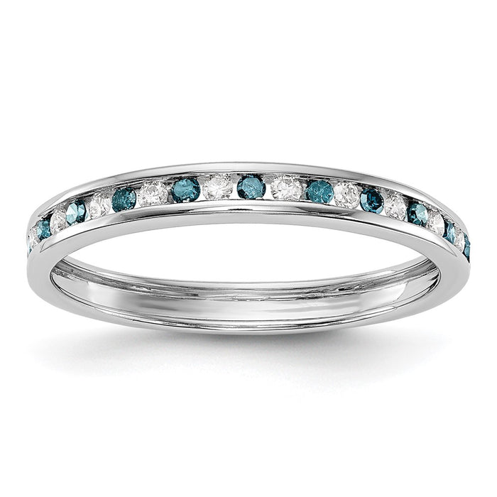 High-Quality 14K White Gold 1/4 Carat Diamond Channel Set Band - Stylish Value!-2