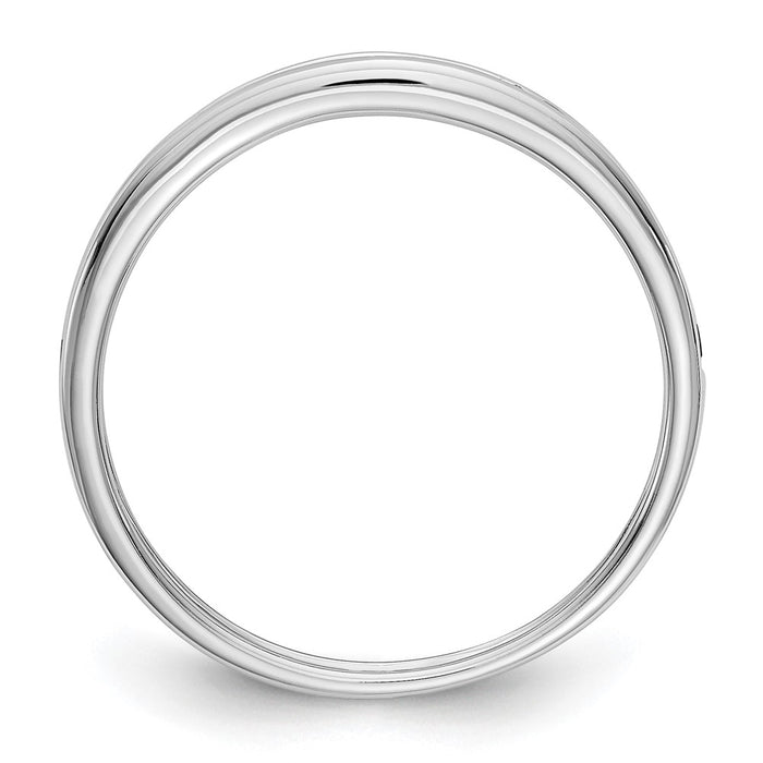 Buy 14K White Gold Channel Set Band - 1/4 Carat Black and White Diamonds, Stylish Value-2