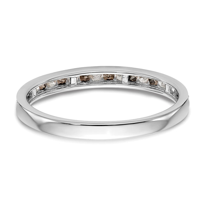 Buy 14K White Gold Channel Set Band - 1/4 Carat Black and White Diamonds, Stylish Value-5