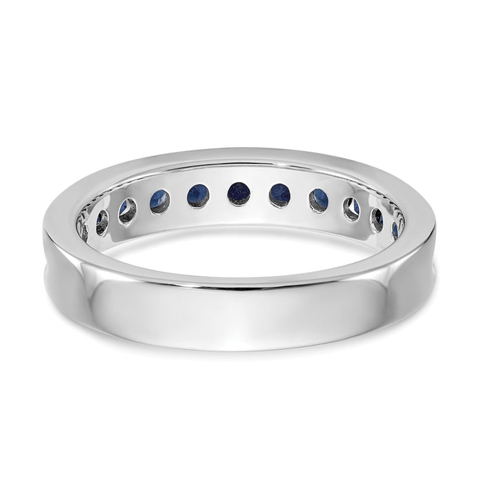 High-Quality 14K White Gold 3/4 Carat Blue Diamond Band - Stylish Luxury!-5