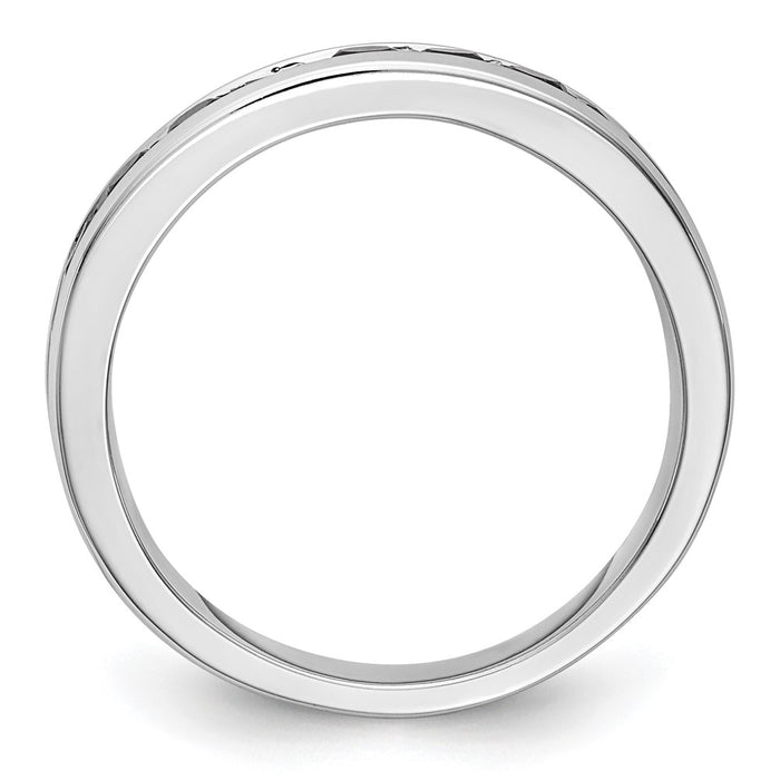 Buy Exclusive 14K White Gold 3/4 Carat Black Diamond Channel Set Band-2