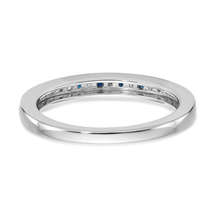 Shop Exclusive 14K White Gold Full Band with 1/10 Carat Diamonds & Sapphires-5