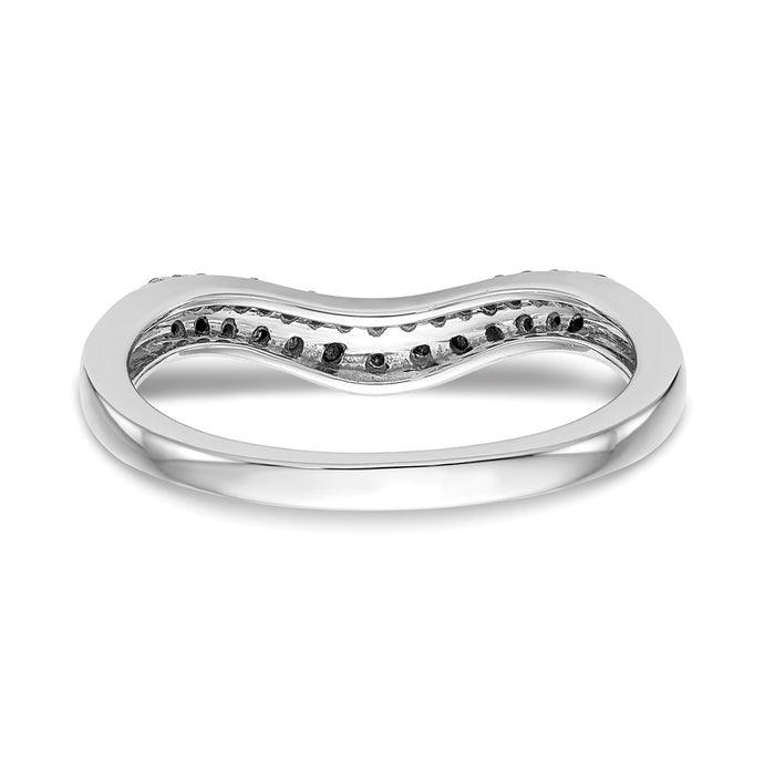 Buy Stylish 14K White Gold Band with 1/5 Carat Black & White Diamonds-5
