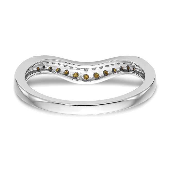 Buy 14K White Gold Contoured Band with 1/5 Carat Diamonds - Stylish Value!-5
