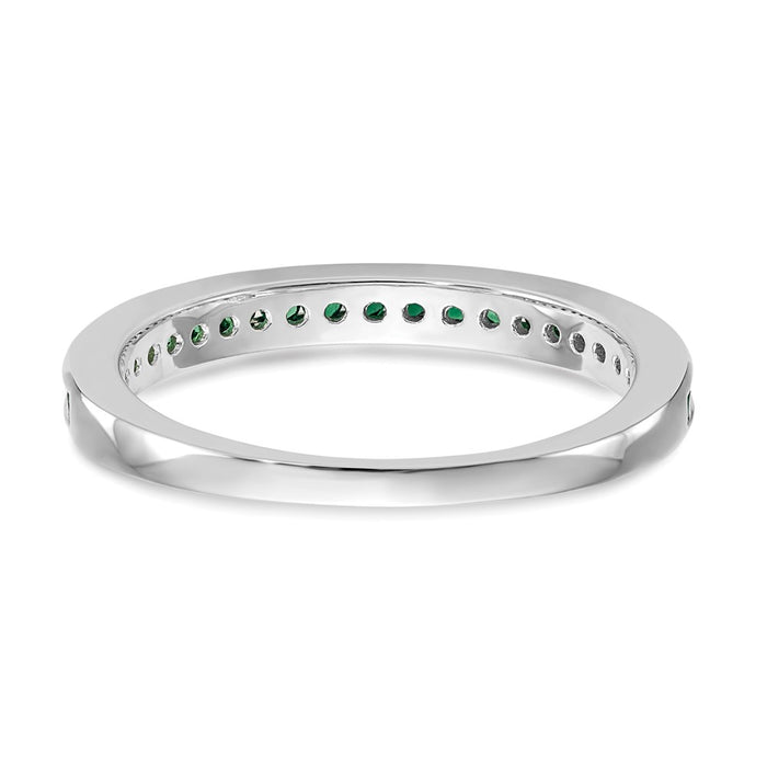 Shop Exclusive 14K White Gold Emerald Channel Set Band - Stylish and Affordable!-5