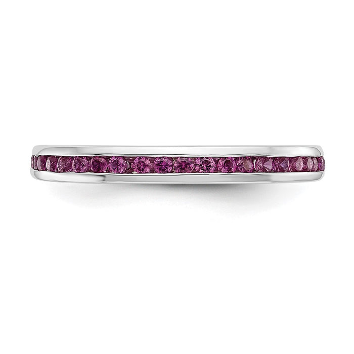 Buy Exclusive 14K White Gold Ruby Channel Set Band - Stylish & Affordable!-4