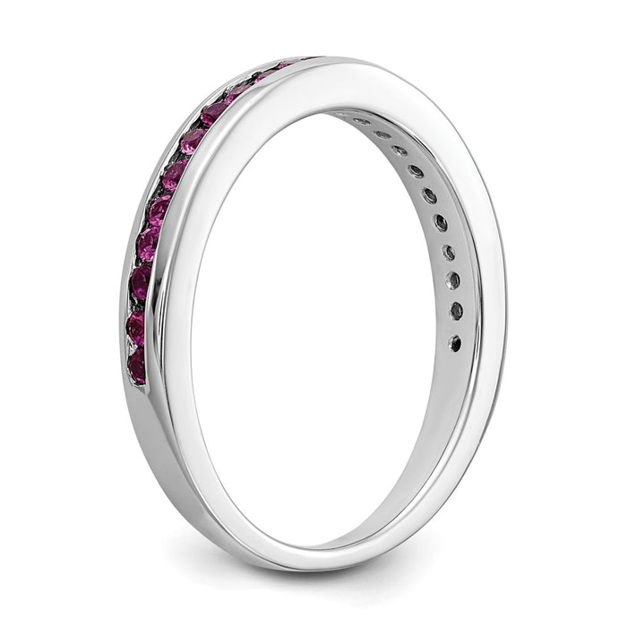 Buy Exclusive 14K White Gold Ruby Channel Set Band - Stylish & Affordable!-6