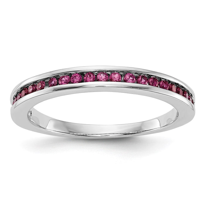 Buy Exclusive 14K White Gold Ruby Channel Set Band - Stylish & Affordable!-1