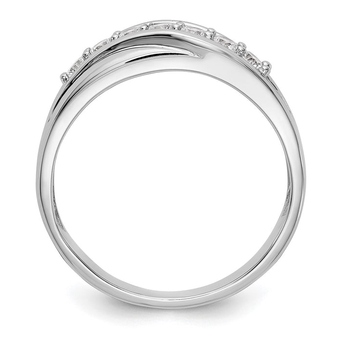 Exclusive 14K White Gold Men's Band with 1/2 Carat Diamond - Stylish Design-2