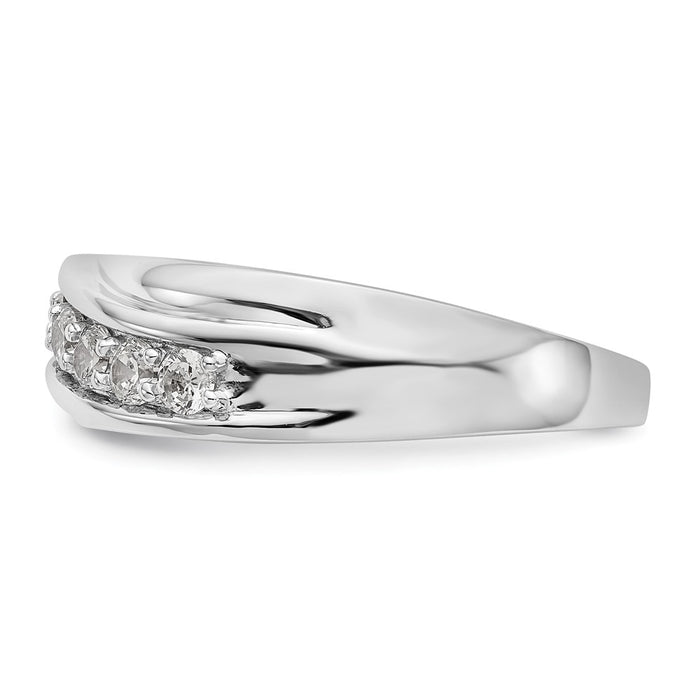 Exclusive 14K White Gold Men's Band with 1/2 Carat Diamond - Stylish Design-3