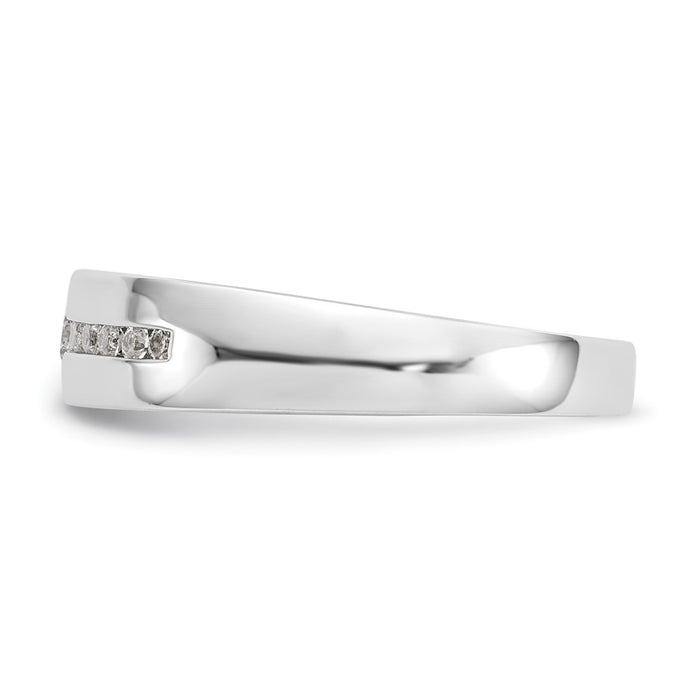 Buy Stylish Men's 1/4 Carat Diamond Channel Band in 14K White Gold-3