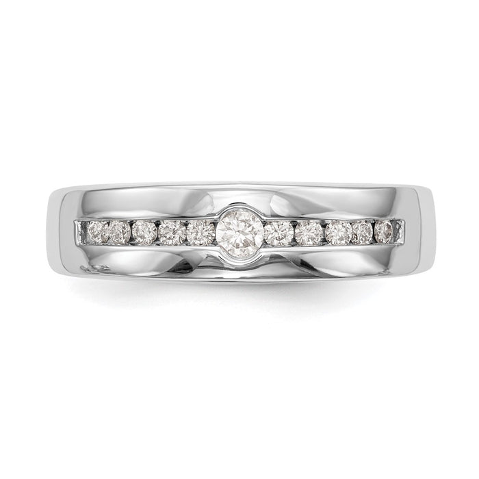 Buy Stylish Men's 1/4 Carat Diamond Channel Band in 14K White Gold-4