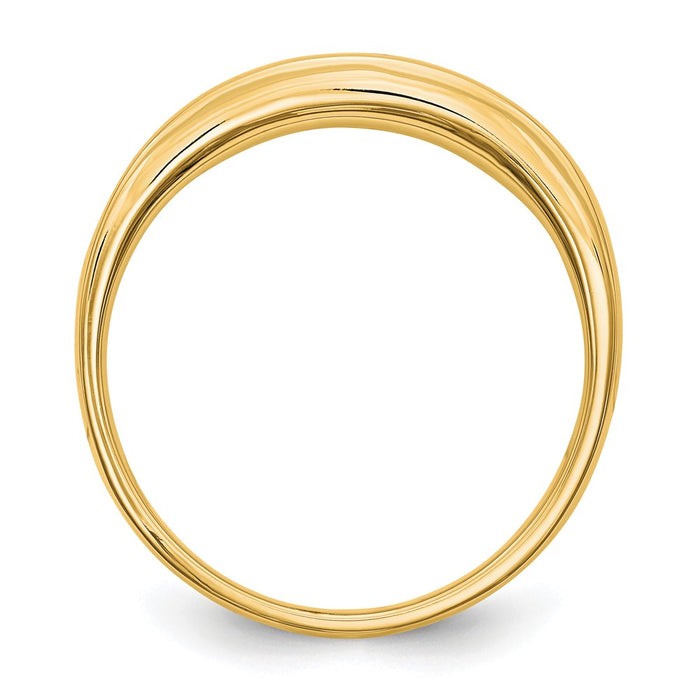 Buy Stylish 14K Yellow Gold Men's Channel Band with 1/4 Carat Diamonds-2