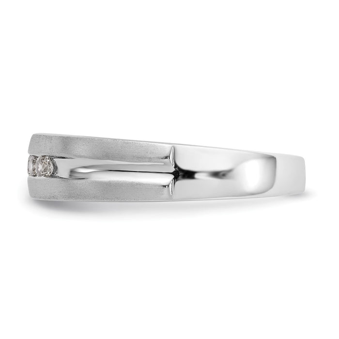 Exclusive 14K White Gold Men's Channel Band with 5-Stone 1/4 Carat Diamonds-3