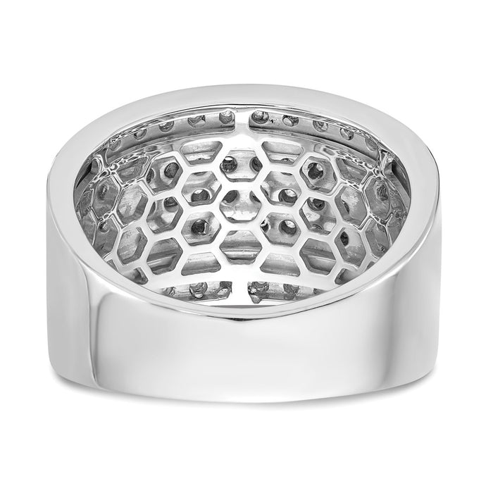 Buy Stylish 14K White Gold Men's Band with 2 Carats of Diamonds - Luxury!-5