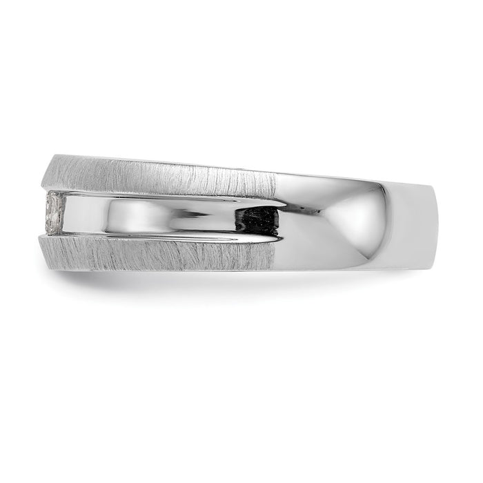 Buy Stylish Men's Channel Band in 14K White Gold & 1/3 Carat Diamonds-3