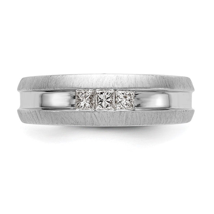 Buy Stylish Men's Channel Band in 14K White Gold & 1/3 Carat Diamonds-4