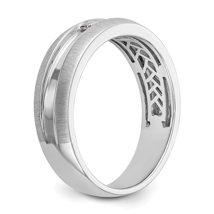 Buy Stylish Men's Channel Band in 14K White Gold & 1/3 Carat Diamonds-6
