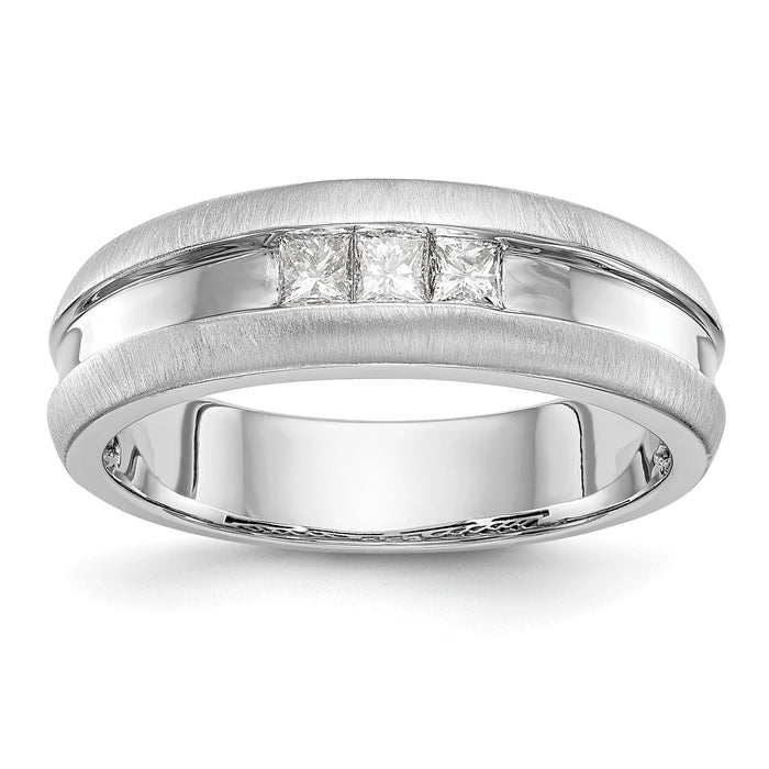 Buy Stylish Men's Channel Band in 14K White Gold & 1/3 Carat Diamonds-1