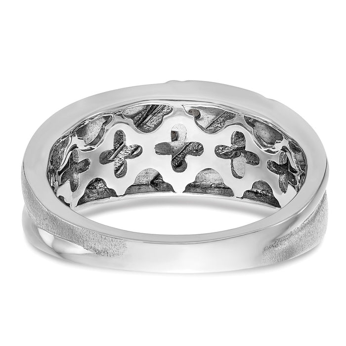 Buy Exclusive 14K White Gold Men's Band Mounting for 3-Stone Setting - Stylish!-5