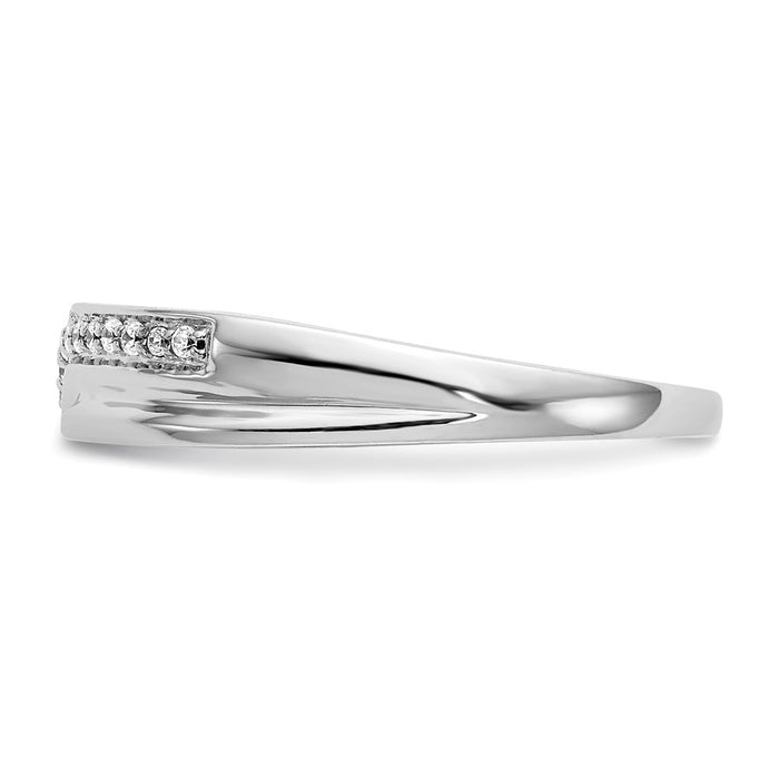 Buy Stylish Men's 14K White Gold Diamond Band - 1/10 Carat, Affordable Price-3
