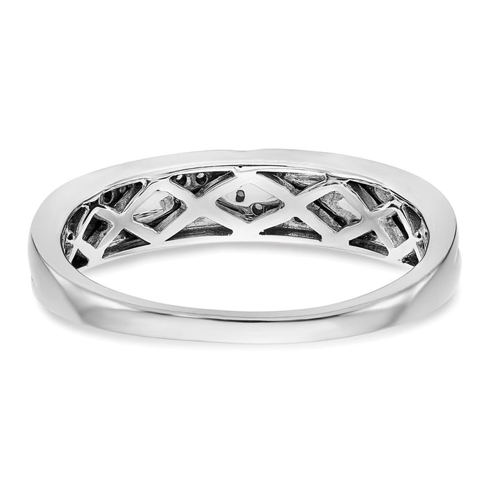 Buy Stylish Men's 14K White Gold Diamond Band - 1/10 Carat, Affordable Price-5