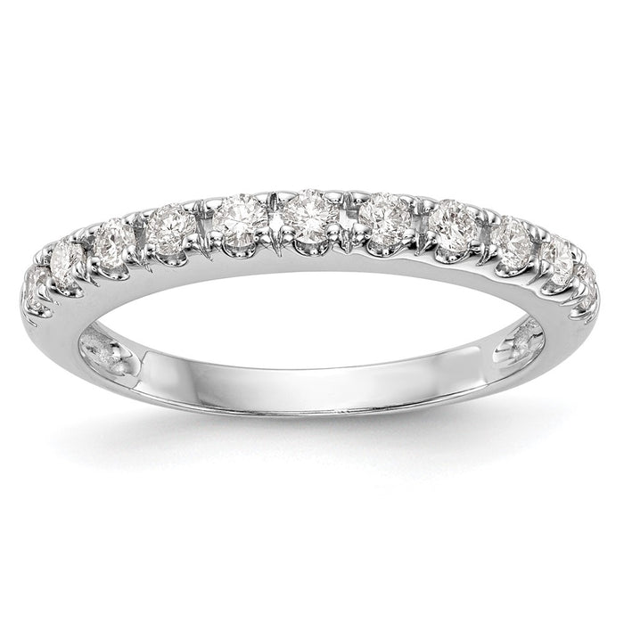 Buy Stylish 14K White Gold Wedding Band Set with 1/3 Carat Diamonds-1