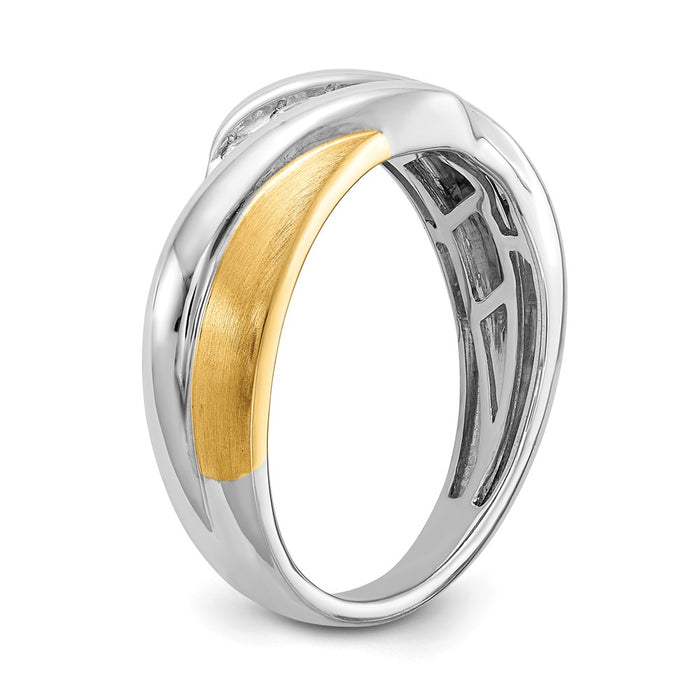 Buy Exclusive 14K Two-Tone Men's Ring with 5-Stone 1/4 Carat Diamond Accent-6