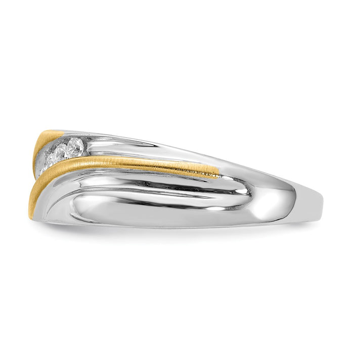 Buy Exclusive 14K Two-Tone Men's Ring with 1/4 Carat Diamonds - Stylish Design-3