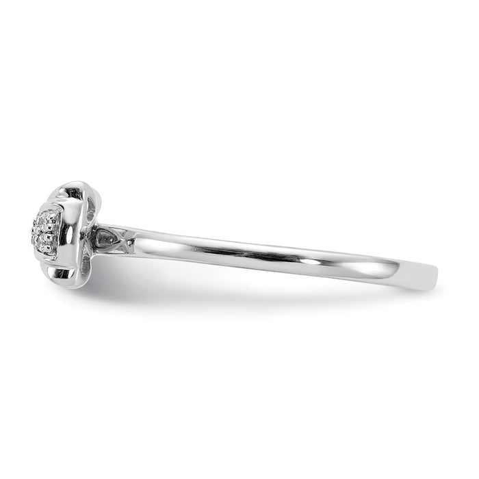 Buy Stylish 14K White Gold Diamond Bow Design Ring - Exclusive Value in Jewelry-3
