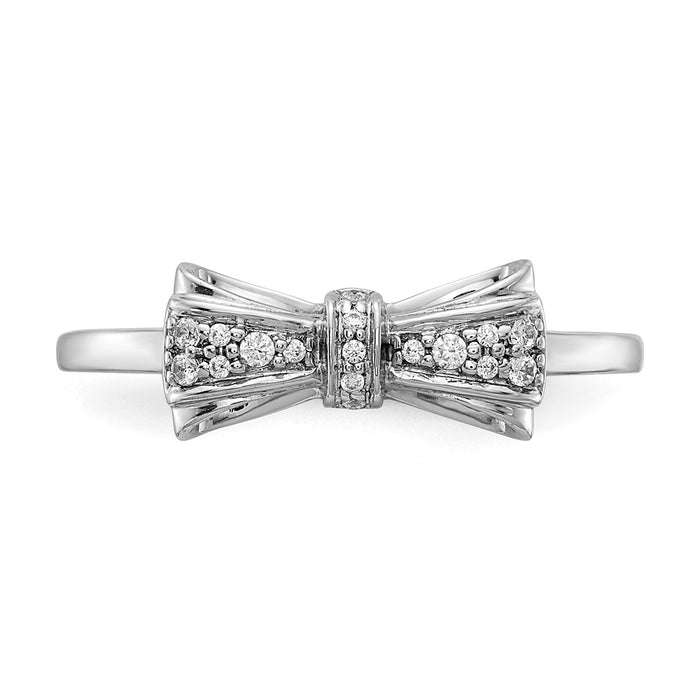 Buy Stylish 14K White Gold Diamond Bow Design Ring - Exclusive Value in Jewelry-4