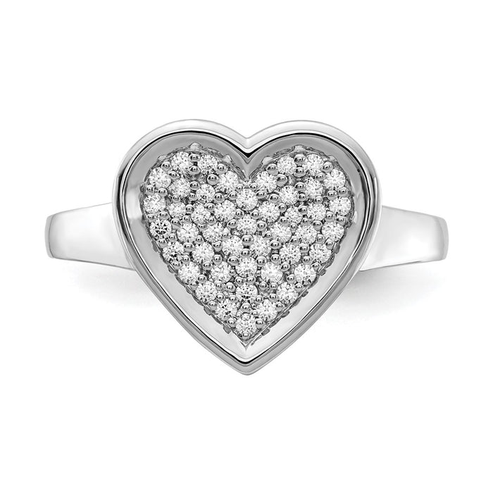 Shop Affordable 14K White Gold Fancy Heart-Shaped Diamond Ring 0.85 ct-4