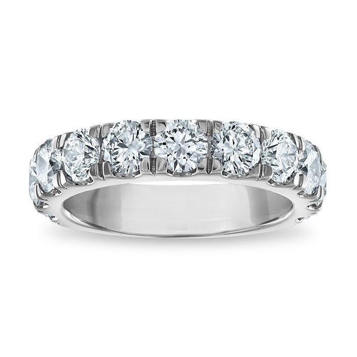 Buy Stylish 14K White Gold Wedding Band - 3ctw Lab-Grown Diamonds, G Color-1